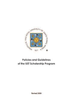 Policies and Guidelines of the UST Scholarship Program.